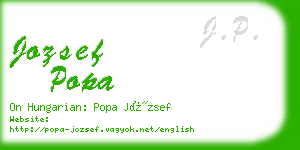 jozsef popa business card